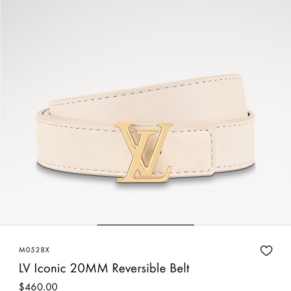 Authentic brand new Louis Vuitton 20mm women’s reversible belt size 80 - Picture 2 of 5
